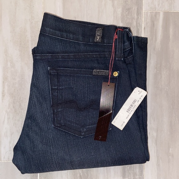 7 For All Mankind Bootcut, Midnight Blue & Made in the USA, 27x33, NWT $186 MSRP - Picture 3 of 12